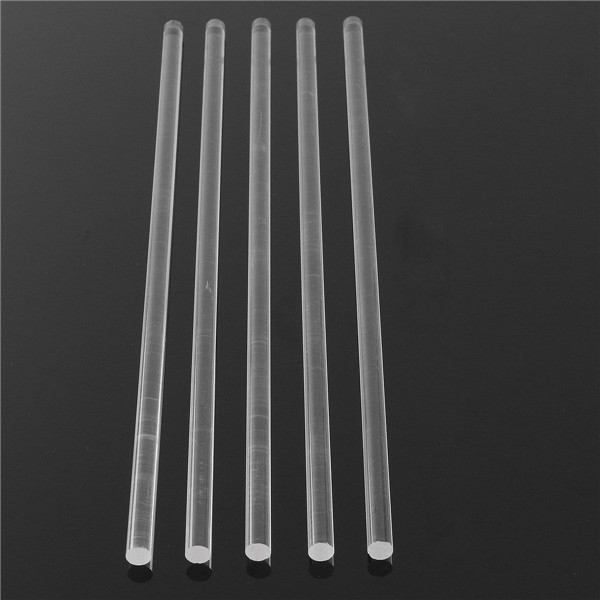 5Pcs transparenter Acryl runder Stab 0.8cm Durchmesser 30cm Länge fester Acrylstab