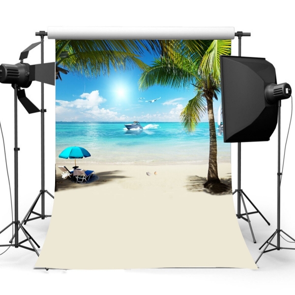 3x5Ft Vinyl Sommer Seaside Strand Fotografie Hintergrund Studio Backdrop Prop