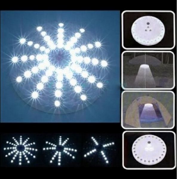 Tragbare UFO 60 LED Camping  Licht 3  Modus Laterne Fackel Runde weiße Lampe