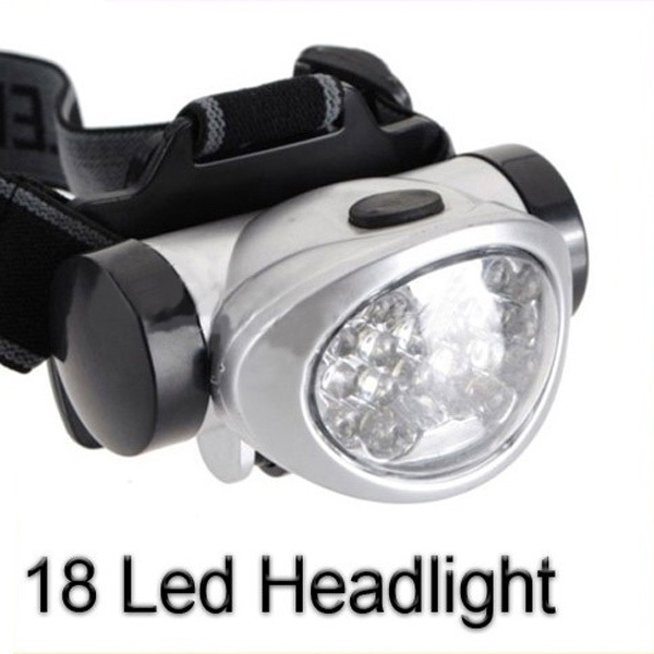 18 LED Scheinwerfer Kopf Licht Lampe Wandern Taschenlampe