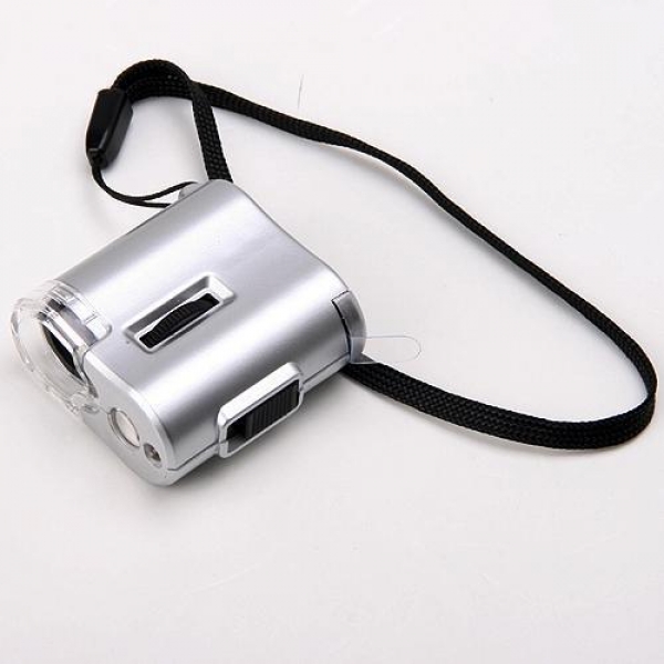 60X Mikroskop Loupe LED Licht Lupe Geld Detektor