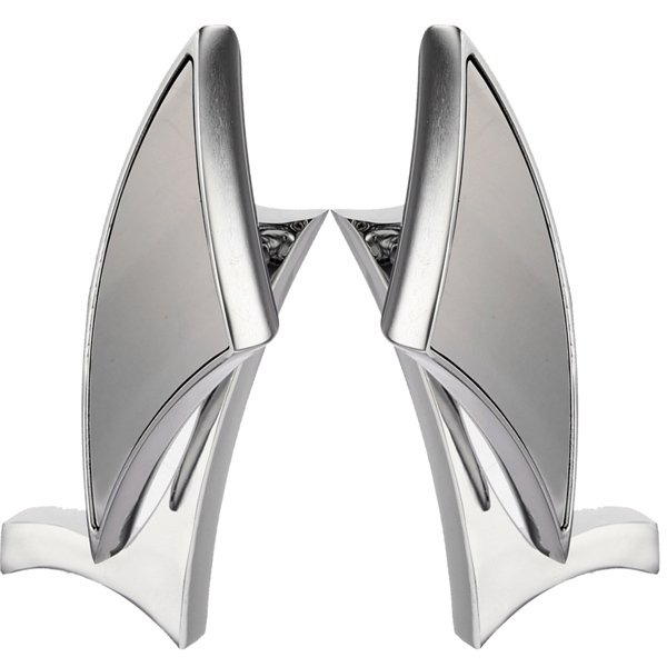 Motorrad Rückspiegel Chrom Dreieckige Blätter 8mm 10mm Für Honda Harley