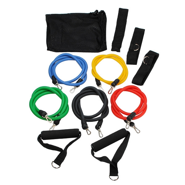 11 PC Fitness Latex Widerstand Bänder Elastikband Exercise Set