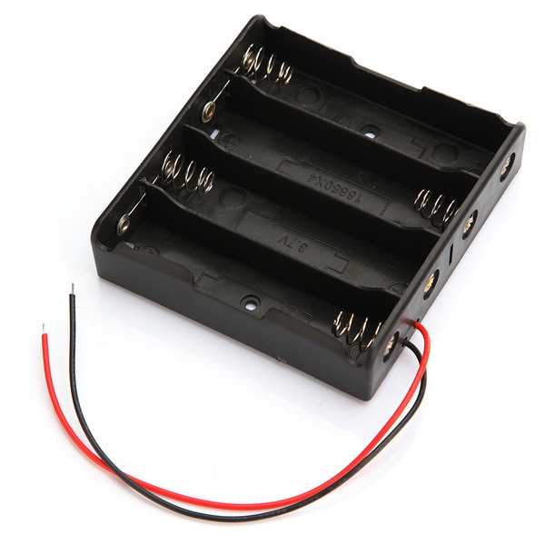 Kunststoff-Batterieaufbewahrungskoffer Kastenhalter für 4 x 18650 Akku