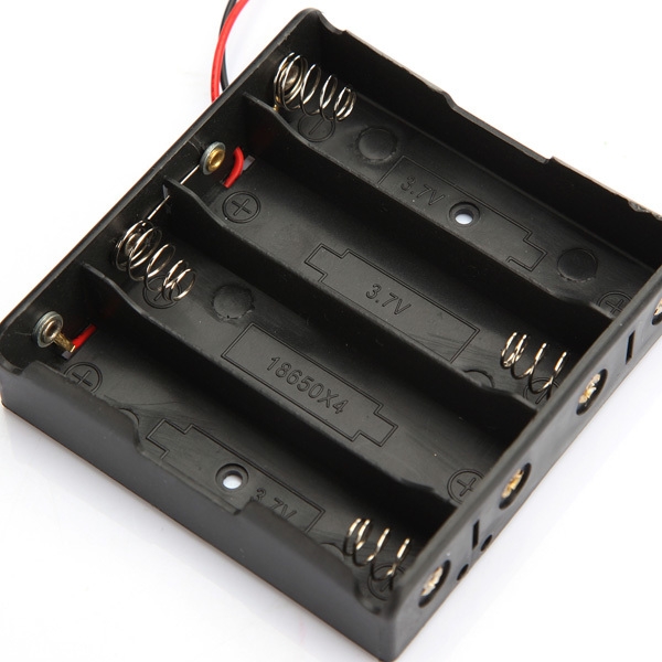 Kunststoff-Batterieaufbewahrungskoffer Kastenhalter für 4 x 18650 Akku