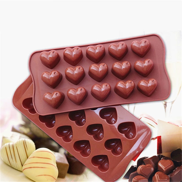 Herz Schokoladen-Kuchen-Plätzchen-Muffin-Süßigkeit-Gelee-Eis-Backen-Silikon-Form-Form