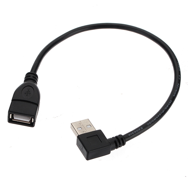 25cm USB A Buchse an Stecker Left Angle Convertor Verlängerungskabel