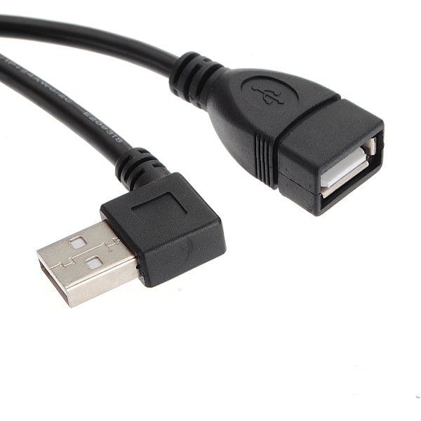 25cm USB A Buchse an Stecker Left Angle Convertor Verlängerungskabel