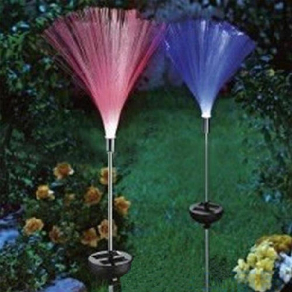 Solar Glasfaser LED Licht Garten Innenhof Farbwechsel für die Dekoration