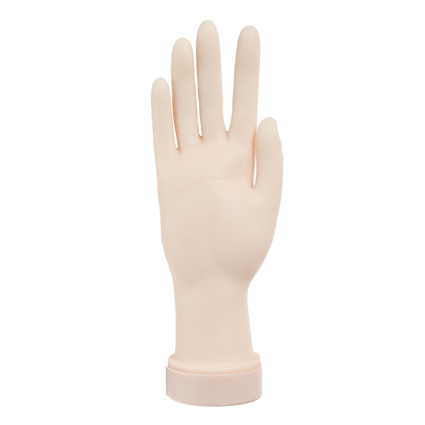 Nagelkunstpraxis reicht flexiblem Silikon prothetische Hand