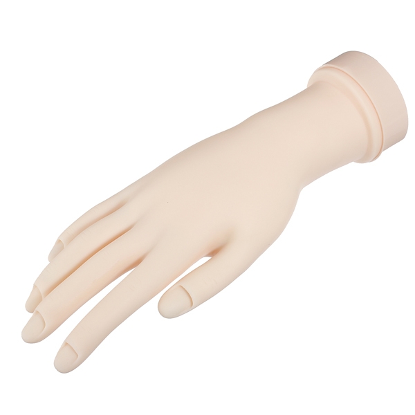 Nagelkunstpraxis reicht flexiblem Silikon prothetische Hand