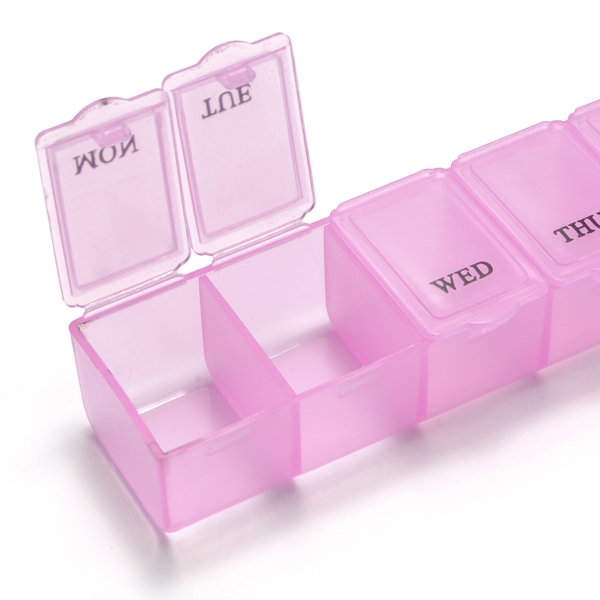 7 Grid Wöchentliche Pill Box Organizer Abnehmbare Lagerung Fall