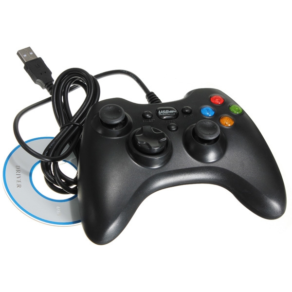 Doppelstoß Verdrahtete USB Spiel Kontrolle Joypad Für PC