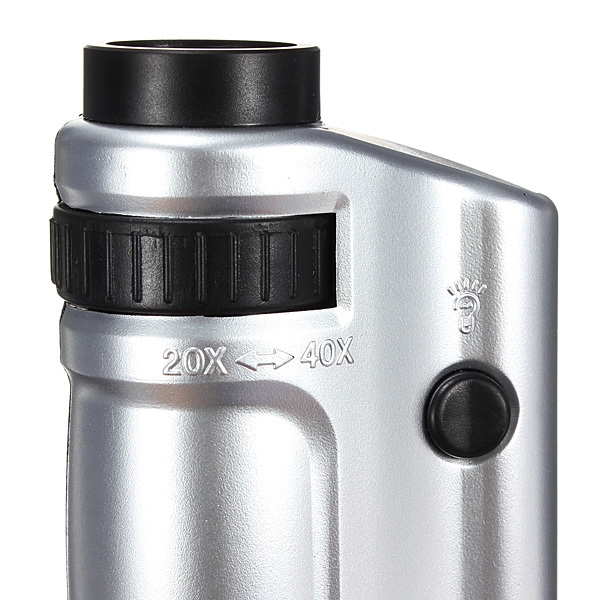 20X-40X Mini LED Taschen-Mikroskop-Vergrößerungsglas-Lupe