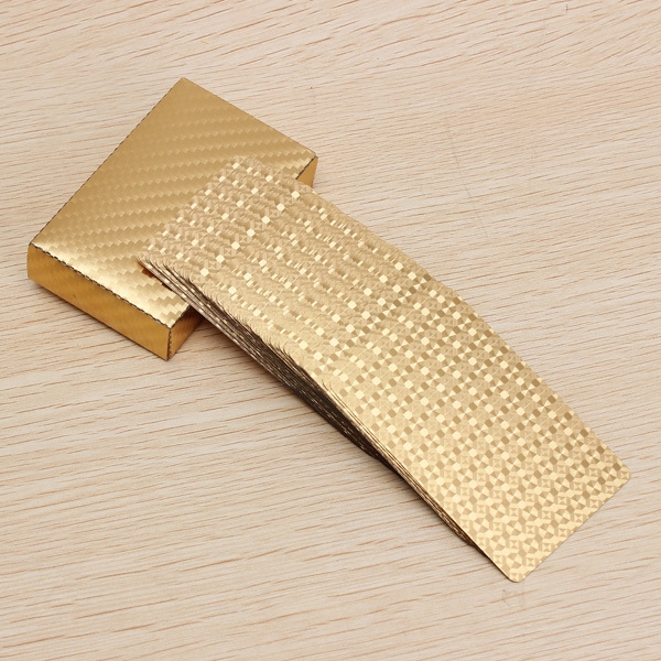 24K Goldfolie überzogen Poker Spielkarten Certficate Dollar Euro