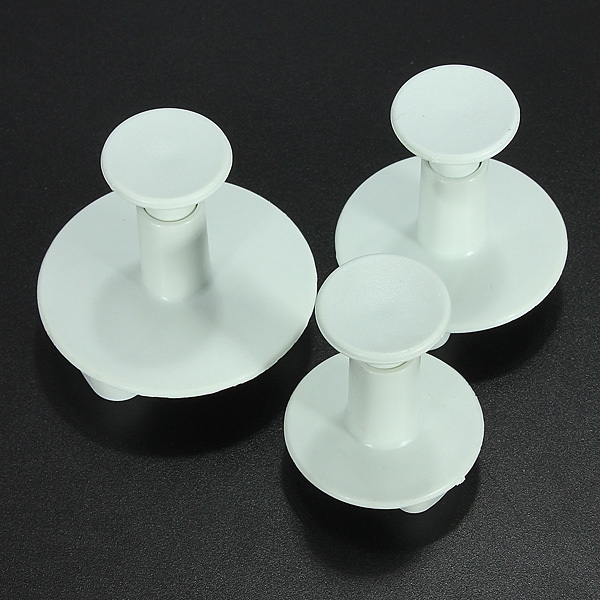 3pcs Mini Bowknot weiße Kunststoff Kuchen Verzierung Mold