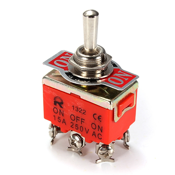 Auto Toggle DPDT ON-OFF Schalter- Autoteile 6-Pin 250V 15A 