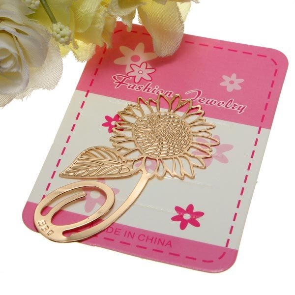 Lesen Goldene Sonnenblume Metallbookmark Buch Kennzeichen Aufkleber