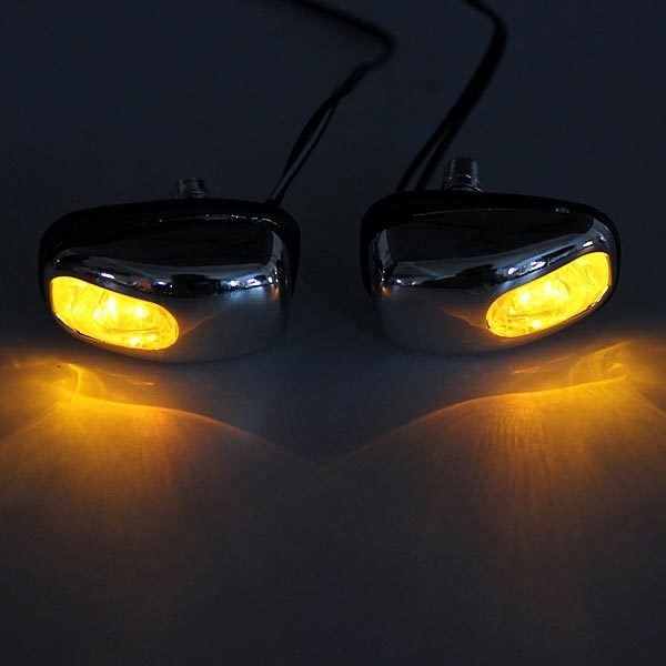 Chrome LED Licht Lampen Windschutzscheiben Jet Sprühdüse Wiper Washer Augen