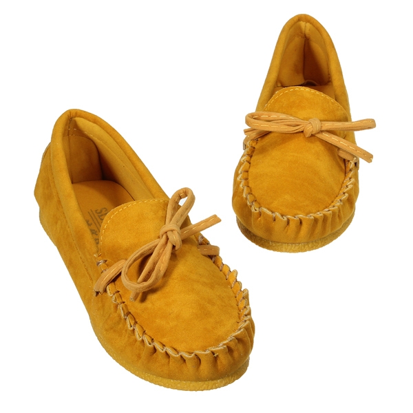 Frauen Bunte Schmetterlings Knoten Wildleder Schnürschuhe für flache Schuhe Loafers