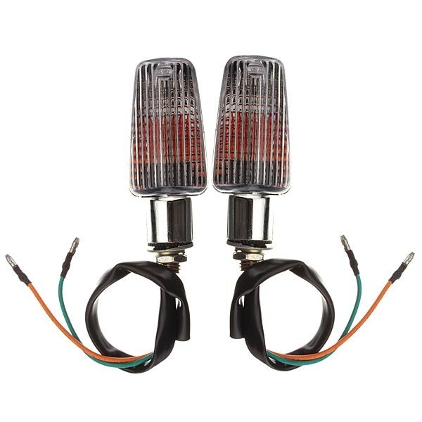 Universal Chrome Motorrad Blinker Signalleuchten Amber Light