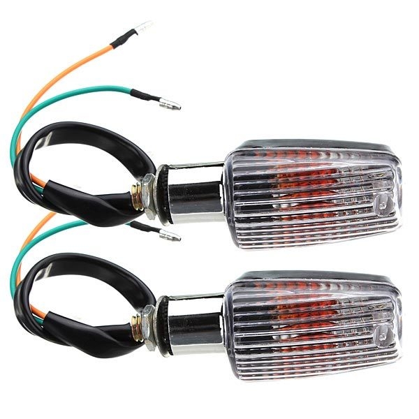 Universal Chrome Motorrad Blinker Signalleuchten Amber Light