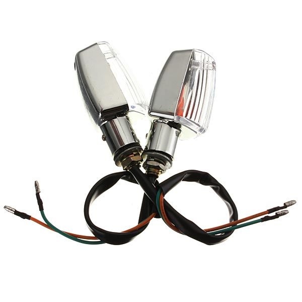 Universal Chrome Motorrad Blinker Signalleuchten Amber Light