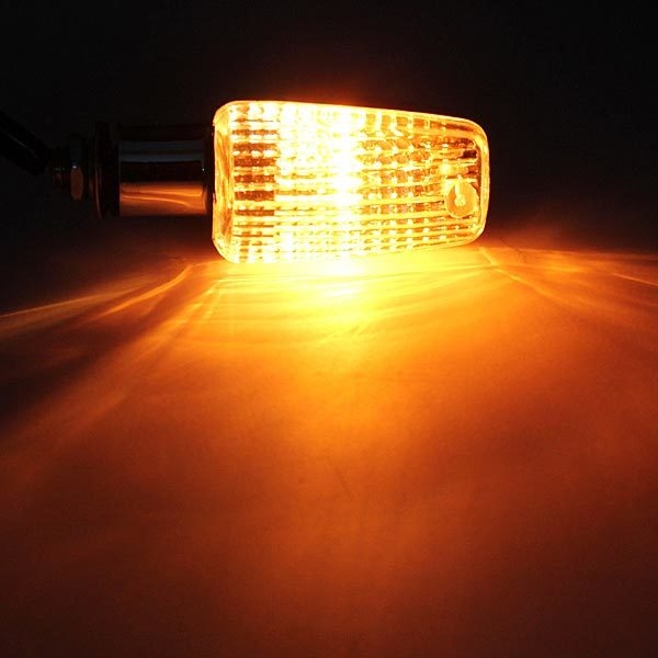 Universal Chrome Motorrad Blinker Signalleuchten Amber Light