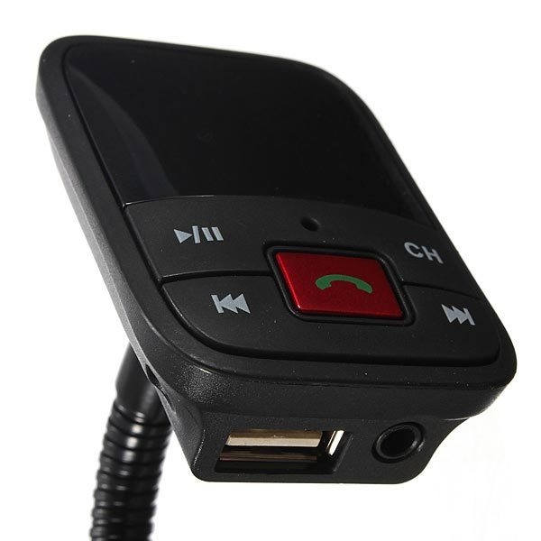 USB LCD Auto Zigarettenanzünder BT FM Transmitter MP3 AUX