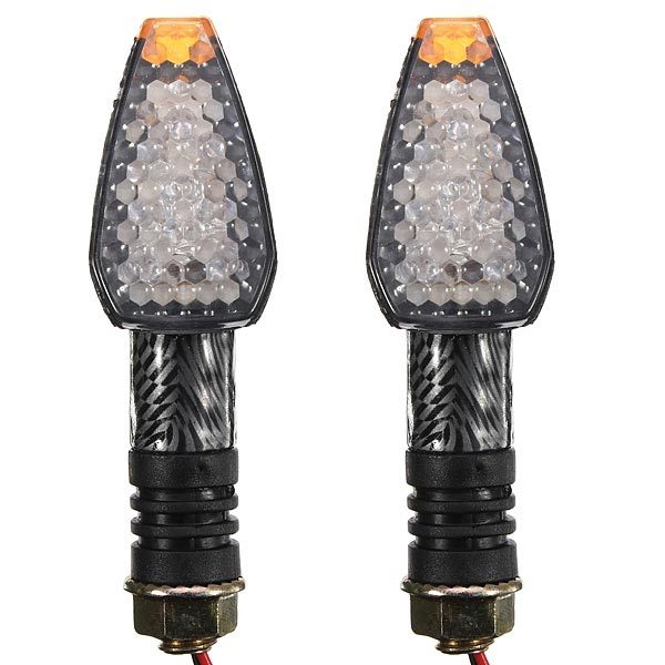 12v Motorradumdrehung LED leichter orange Bernsteinanzeigekohlenstoff