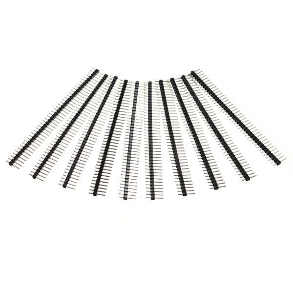 10 Stücke 40 Stifte 2.54mm Einzeln Reihe Männliche Bolzen Kopf Streifen Für Arduino