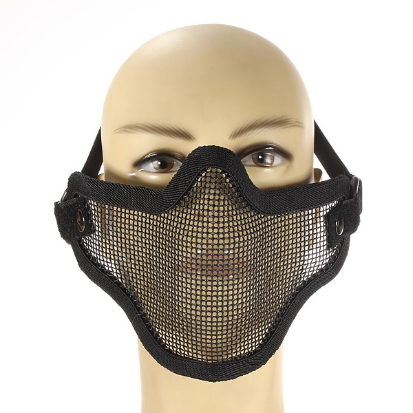 Halber Gesichts Metall Stahl Net Netzmaske für Motorrad Taktischer Jagd