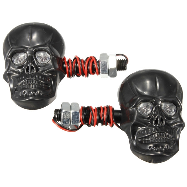 Motorrad Skeleton Kopf Schädel Blinkeranzeige 12V 0.5W