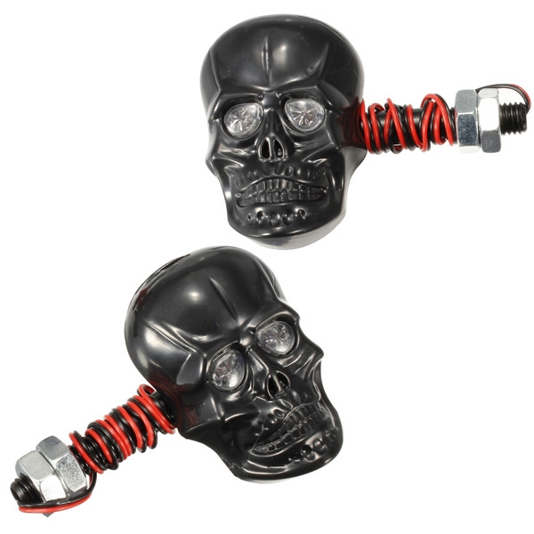 Motorrad Skeleton Kopf Schädel Blinkeranzeige 12V 0.5W