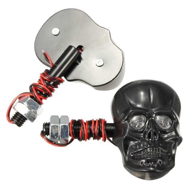 Motorrad Skeleton Kopf Schädel Blinkeranzeige 12V 0.5W