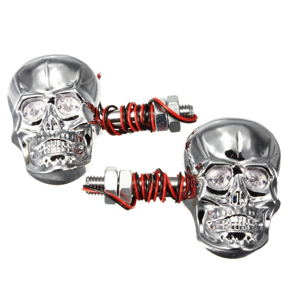 Motorrad Skeleton Kopf Schädel Blinkeranzeige 12V 0.5W
