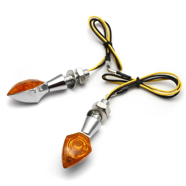 2x Universalmotorrad LED Blinker-Kontrollleuchte E Zeichen 12V