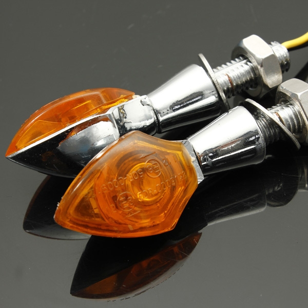 2x Universalmotorrad LED Blinker-Kontrollleuchte E Zeichen 12V