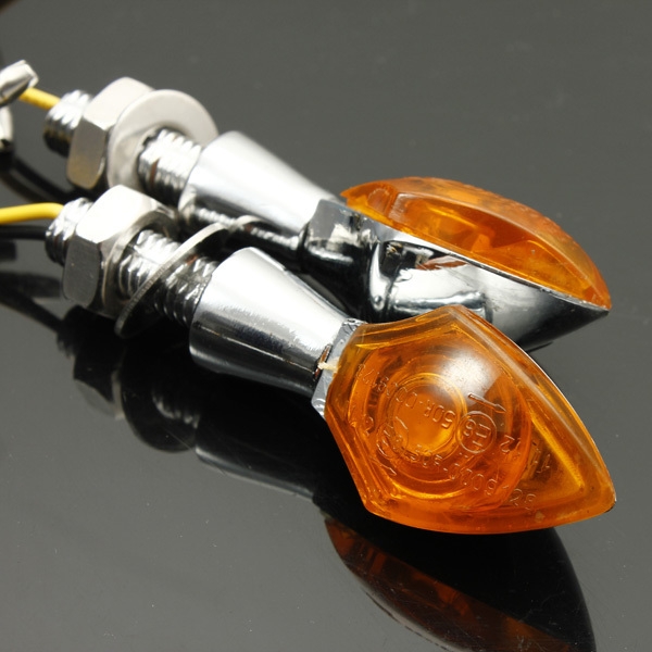 2x Universalmotorrad LED Blinker-Kontrollleuchte E Zeichen 12V