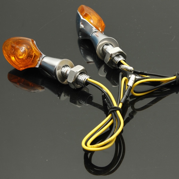 2x Universalmotorrad LED Blinker-Kontrollleuchte E Zeichen 12V