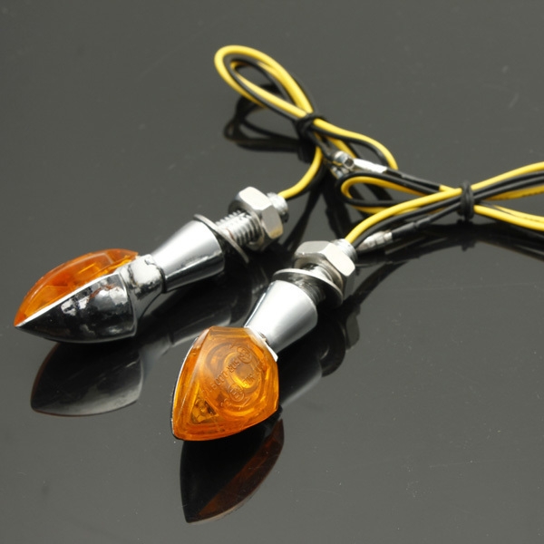 2x Universalmotorrad LED Blinker-Kontrollleuchte E Zeichen 12V