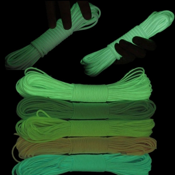 10ft 3m leuchtendes Glühen Nylon Paracord Fallschirm-Schnur-Seil Multifunktions für Outdooors