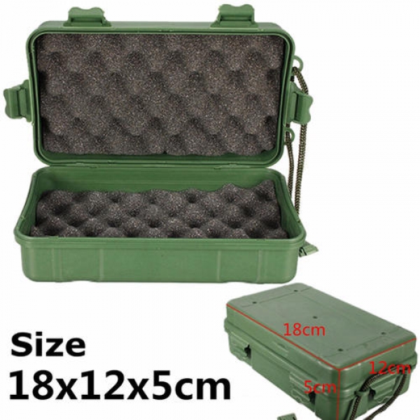 LED Taschenlampe Werkzeuge grüne Box für einfaches Tragen 18cm x 12cm x 5cm