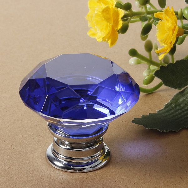 40mm Diamant Kristall Türklinke Schubladenschrank Griff Drehknopf Schraube