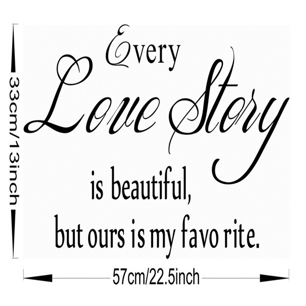 Englisch Sprüche Wall Stickers Love Story Wall Stickers