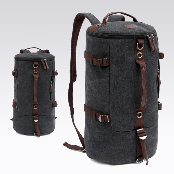 Doppelnutzung Männer Leinwand Wandern Camping Kaffee Khaki Rucksack