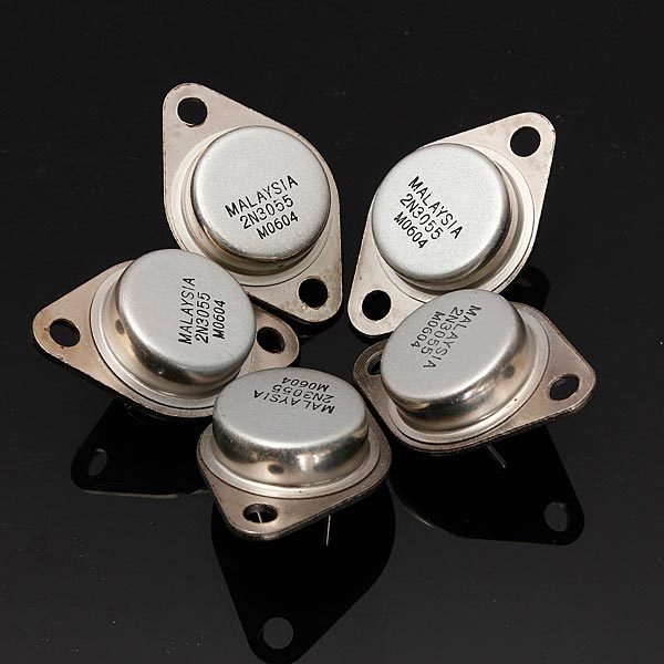 5pcs 2N3055 NPN Hochleistungsverstärker und Schalttransistor TO-3