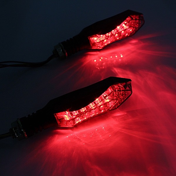 2x universales Motorrad LED Blinkeranzeigelampe 12v