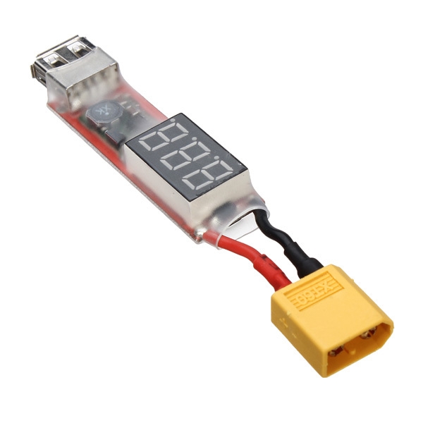2S-6S Lipo auf USB Power Konverter Adapter w / Digital Display 5V 2A