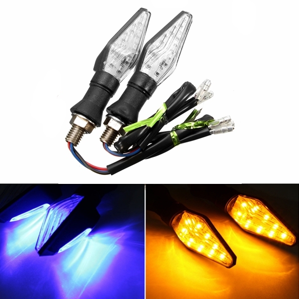 12V LED Motorrad Blinker Indikatoren Blau